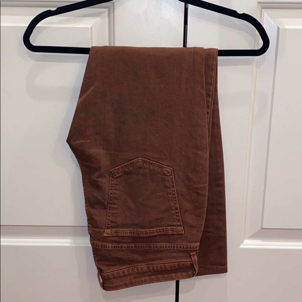 Rust colored skinny jeans